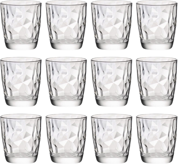 Bormioli Rocco Glazenset - Waterglazen - Transparant - Diamond - 300 ml - 12 stuks