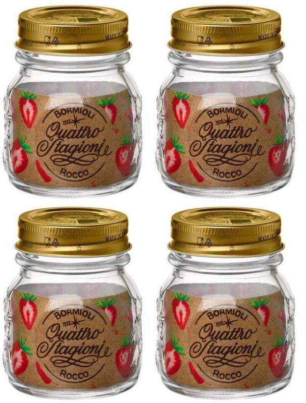 Bormioli Rocco Weckpotten Quattro Stagioni - ø 8.5 cm / 250 ml - 4 stuks