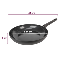 Cookinglife Koekenpan Black Cera - ø 24 cm - keramische anti-aanbaklaag