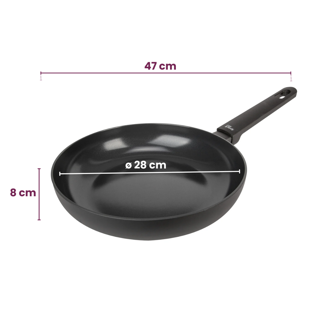 Cookinglife Koekenpan Black Cera - ø 28 cm - keramische anti-aanbaklaag