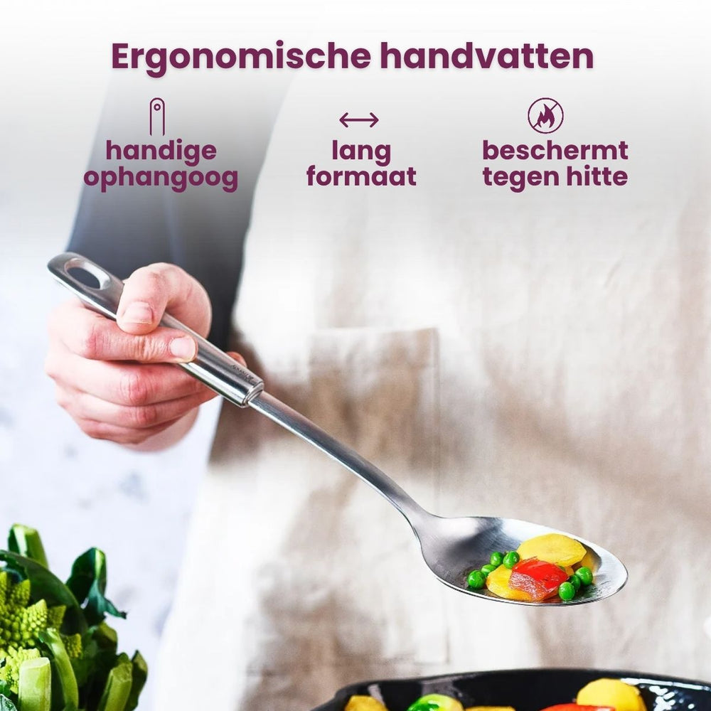 Cosy & Trendy Bakspaan met openingen - Delish Plus - RVS