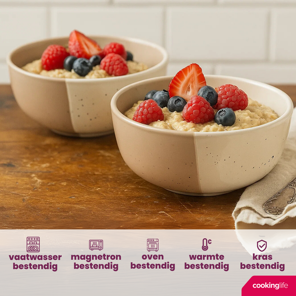 Cookinglife Soepkommen / Kommen Leem ø 15 cm - 6 Stuks