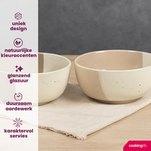Cookinglife Soepkommen / Kommen Leem ø 15 cm - 6 Stuks