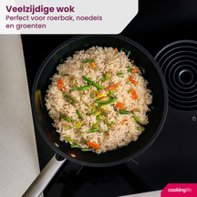 Cookinglife Wokpan ProForge ø 28 cm - geschikt voor alle warmtebronnen - keramische anti-aanbaklaag