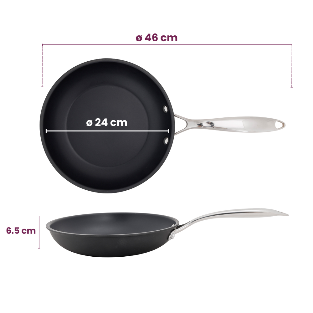 Cookinglife Koekenpan Revolt ø 24 cm - geschikt voor alle warmtebronnen - keramische anti-aanbaklaag