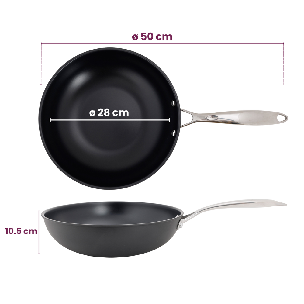 Cookinglife Wokpan Revolt ø 28 cm - geschikt voor alle warmtebronnen - keramische anti-aanbaklaag