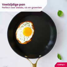 Cookinglife Koekenpannenset Style Zwart 2-Delig ø 24 & 28 cm - geschikt voor alle warmtebronnen - keramische anti-aanbaklaag