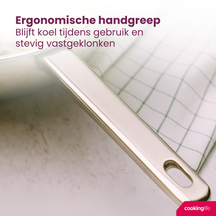 Cookinglife Koekenpannenset Superior Triply RVS 3-delig - ø 20, 24 & 28 cm - geschikt voor alle warmtebronnen - zonder anti-aanbaklaag