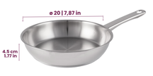 Cookinglife Koekenpannenset Superior Triply RVS 3-delig - ø 20, 24 & 28 cm - geschikt voor alle warmtebronnen - zonder anti-aanbaklaag