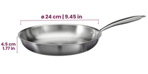 Cookinglife Koekenpannenset Superior Triply RVS 2-Delig ø 24 & 28 cm - geschikt voor alle warmtebronnen - zonder anti-aanbaklaag