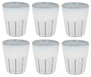 Cosy & Trendy Cappuccino Bekers Bistro Vintage White 290 ml - 6 stuks