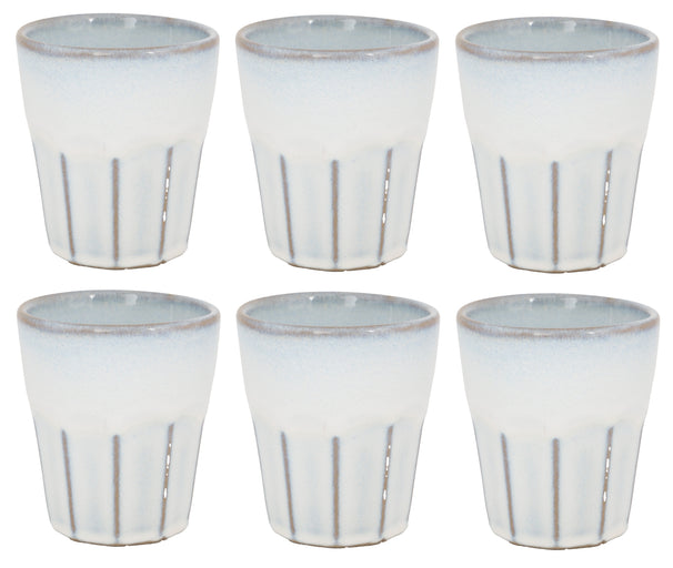 Cosy & Trendy Cappuccino Bekers Bistro Vintage White 290 ml - 6 stuks