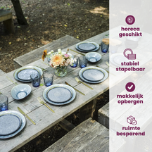 Cosy & Trendy Koffiekopjes Laguna Blue Grey 230 ml - 4 Stuks
