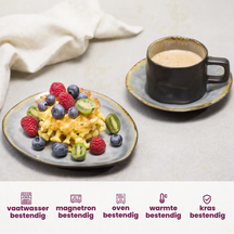 Cosy & Trendy Koffiekopjes Laguna Blue Grey 230 ml - 4 Stuks