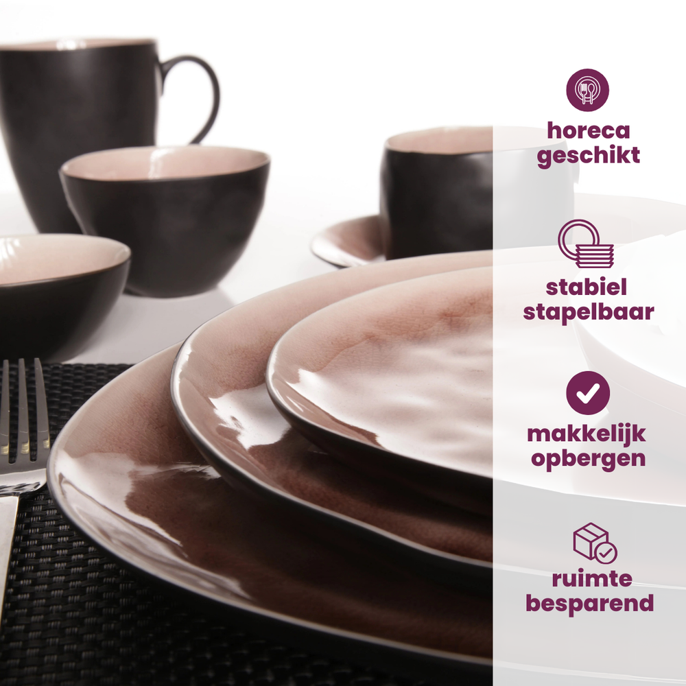 Cosy & Trendy Koffiekopjes Laguna Old Rose 230 ml - 4 Stuks