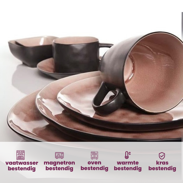 Cosy & Trendy Koffiekopjes Laguna Old Rose 230 ml - 4 Stuks