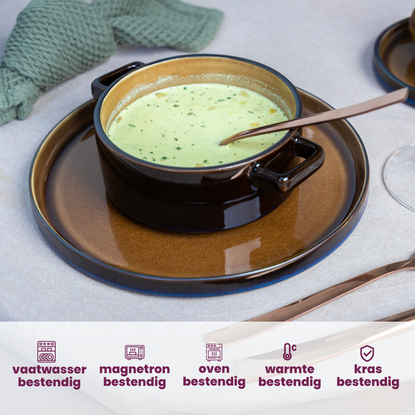 Cosy & Trendy Soepkommen / Kommen - Quintana Green ø 13 cm / 450 ml - 4 Stuks