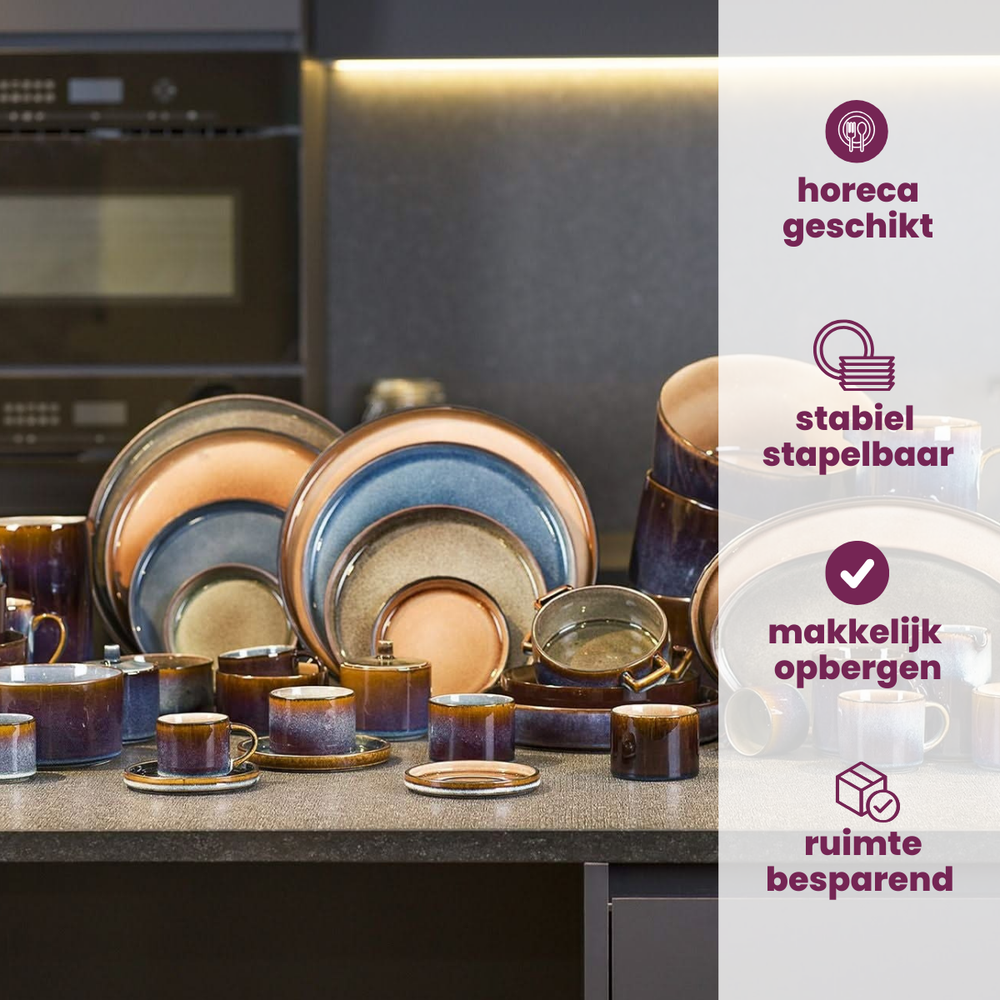 Cosy & Trendy Koffiekopjes / Senseo Kopjes - Quintana Blue - 220 ml - 4 Stuks