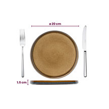 Cosy & Trendy Serviesset Quintana Amber 18-delig / 6 personen - 6 dinerborden, 6 diepe borden en 6 ontbijtborden