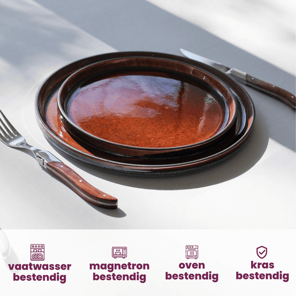 Cosy & Trendy Ontbijtborden / Dessertborden - Quintana Amber ø 22 cm - 4 Stuks
