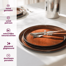 Cosy & Trendy Diepe Borden / Pastaborden - Quintana Amber ø 23 cm  / H 4.3 cm - 4 Stuks