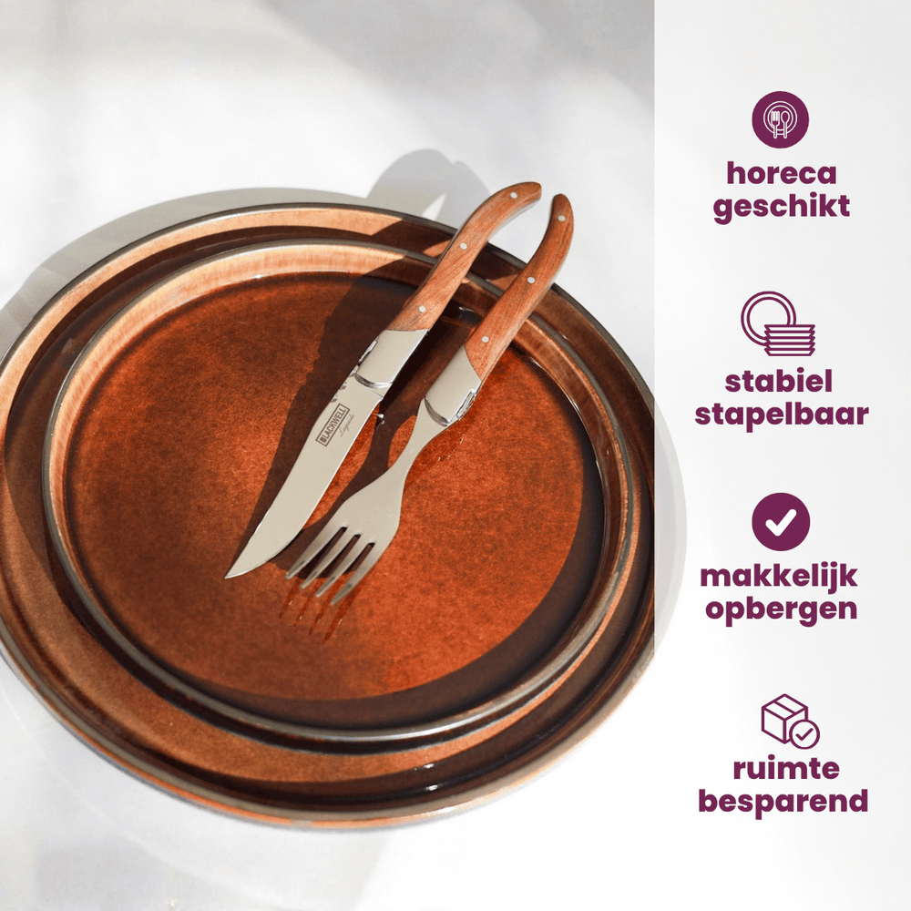 Cosy & Trendy Gebaksbordjes / Kleine Bordjes Quintana Amber ø 14 cm - 4 Stuks