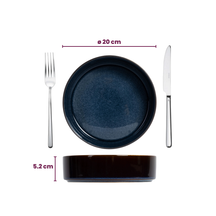 Cosy & Trendy Serviesset Quintana Blue 18-delig / 6 personen - 6 dinerborden, 6 diepe borden en 6 ontbijtborden