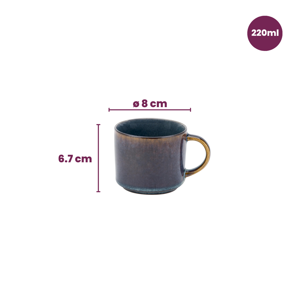 Cosy & Trendy Koffiekopjes / Senseo Kopjes - Quintana Blue - 220 ml - 4 Stuks