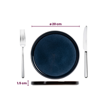 Cosy & Trendy Serviesset Quintana Blue 18-delig / 6 personen - 6 dinerborden, 6 diepe borden en 6 ontbijtborden