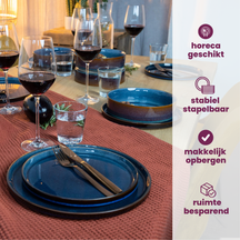 Cosy & Trendy Gebaksbordjes / Kleine Bordjes Quintana Blue ø 14 cm - 4 Stuks