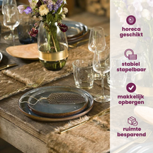 Cosy & Trendy Ontbijtborden / Dessertborden - Quintana Blue ø 22 cm - 4 Stuks