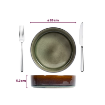 Cosy & Trendy Diepe Borden / Pastaborden - Quintana Green ø 20 cm / H 5.2 cm - 4 Stuks