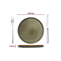 Cosy & Trendy Serviesset Quintana Green 18-delig / 6 personen - 6 dinerborden, 6 diepe borden en 6 ontbijtborden