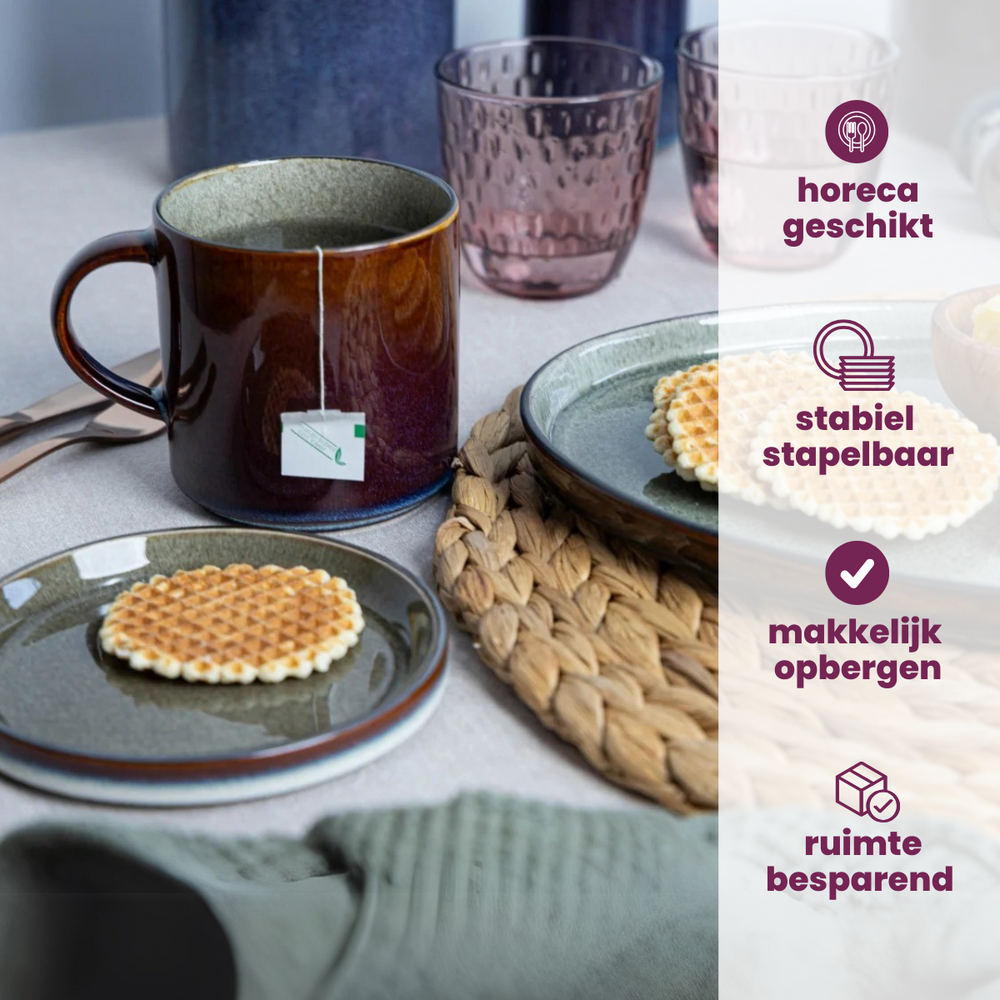 Cosy & Trendy Koffiekopjes / Senseo Kopjes - Quintana Amber - 220 ml - 4 Stuks