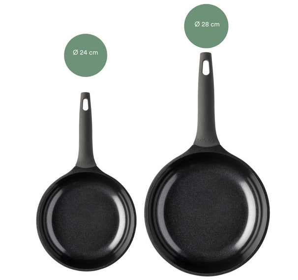 Sola Koekenpannenset Ceramic Deluxe 2-Delig ø 24 & 28 cm - keramische anti-aanbaklaag