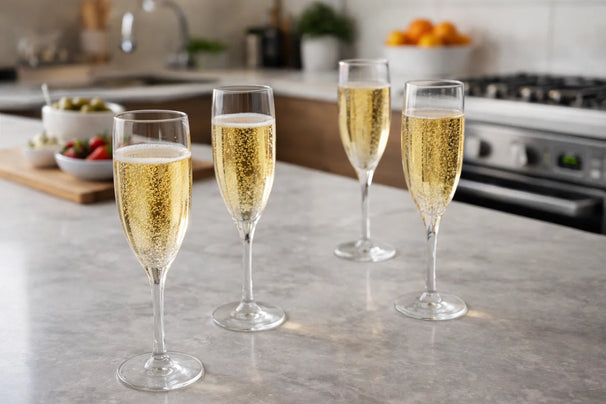 Cookinglife Champagneglazen Kunststof - CampVibe - Outdoor - Onbreekbaar - 165 ml - 4 Stuks