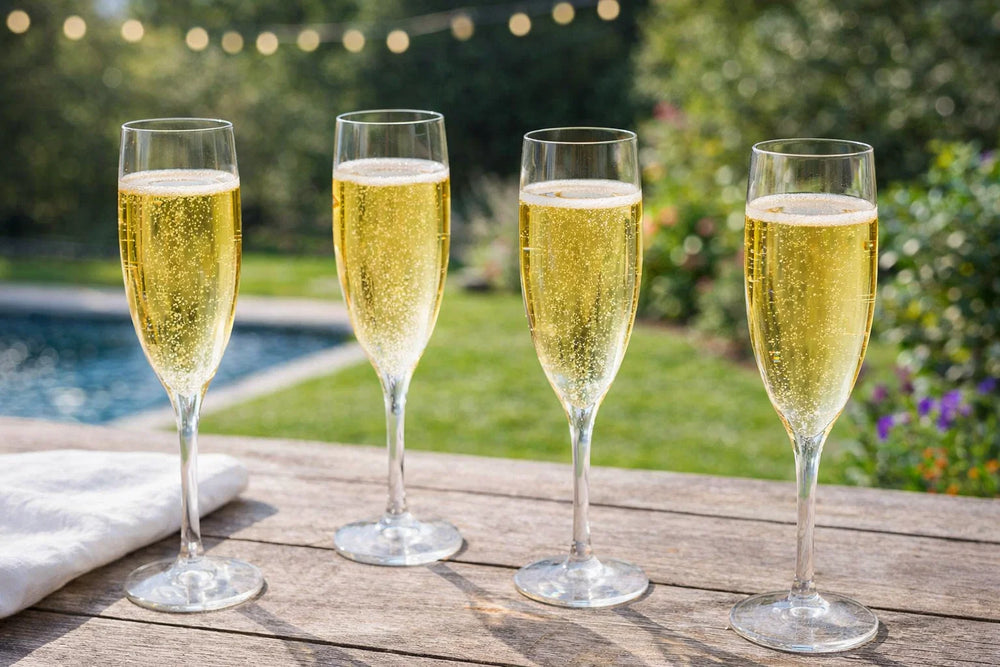 Cookinglife Champagneglazen Kunststof - CampVibe - Outdoor - Onbreekbaar - 165 ml - 4 Stuks