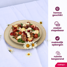 Cookinglife Ontbijtborden / Dessertborden Coastal Lines Ocean Beige ø 21 cm - 6 Stuks
