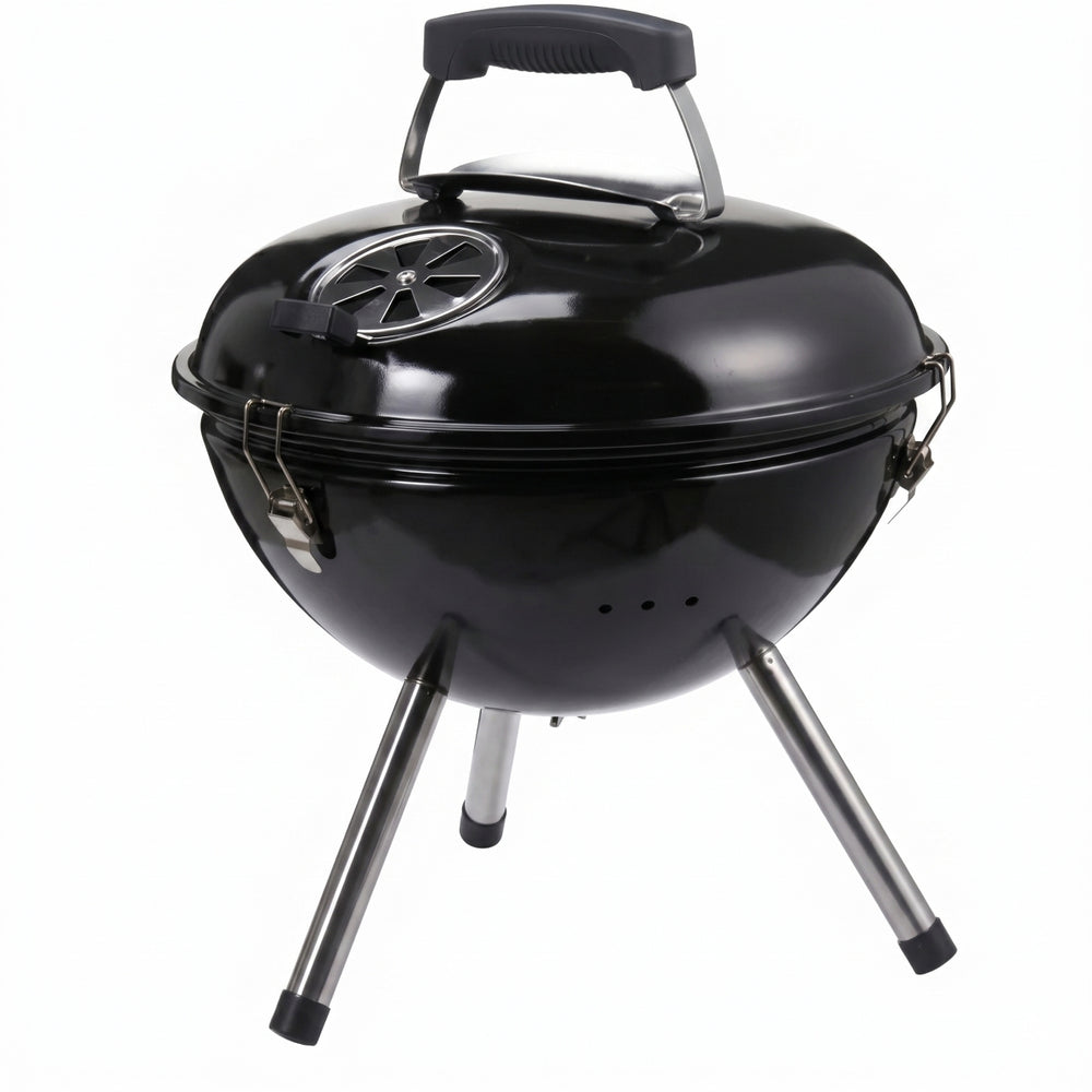 Cookinglife Kogel BBQ met poten - Tafel BBQ - Fire & Flavour - Houtskool - 39 cm - Compact - Zwart