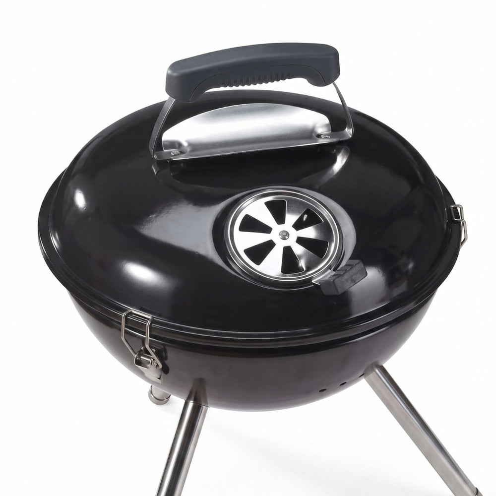 Cookinglife Kogel BBQ met poten - Tafel BBQ - Fire & Flavour - Houtskool - 39 cm - Compact - Zwart