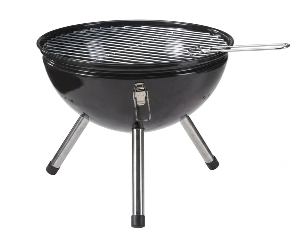 Cookinglife Kogel BBQ met poten - Tafel BBQ - Fire & Flavour - Houtskool - 39 cm - Compact - Zwart