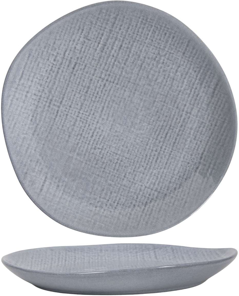 Cookinglife Dinerborden Linen Grijs ø 27 cm – 6 stuks