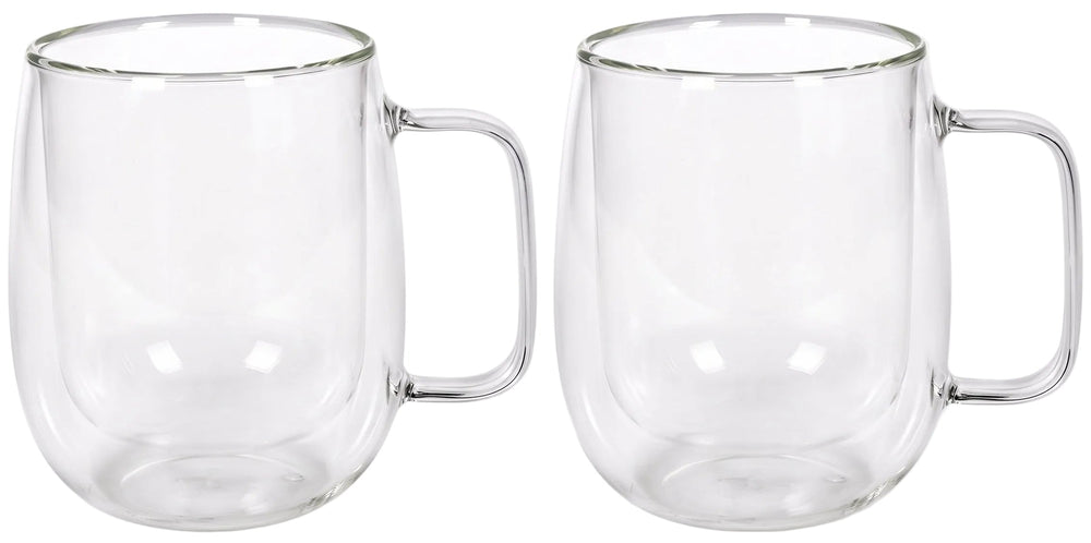Cookinglife Dubbelwandige Latte macchiato- / theeglazen met oor - 400 ml - 2 Stuks