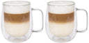 Cookinglife Dubbelwandige Latte macchiato- / theeglazen met oor - 400 ml - 2 Stuks