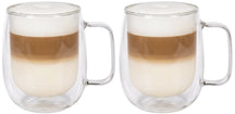 Cookinglife Dubbelwandige Latte macchiato- / theeglazen met oor - 400 ml - 2 Stuks