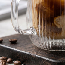 Cookinglife Dubbelwandige Cappuccino- / theeglazen met oor Lines - 250 ml - 2 Stuks