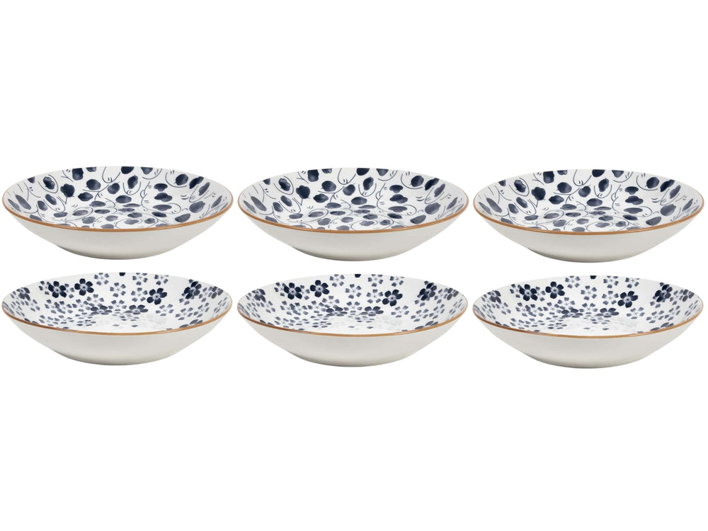 Cookinglife Diepe Borden / Pastaborden Fleuris ø 20 cm - 6 stuks