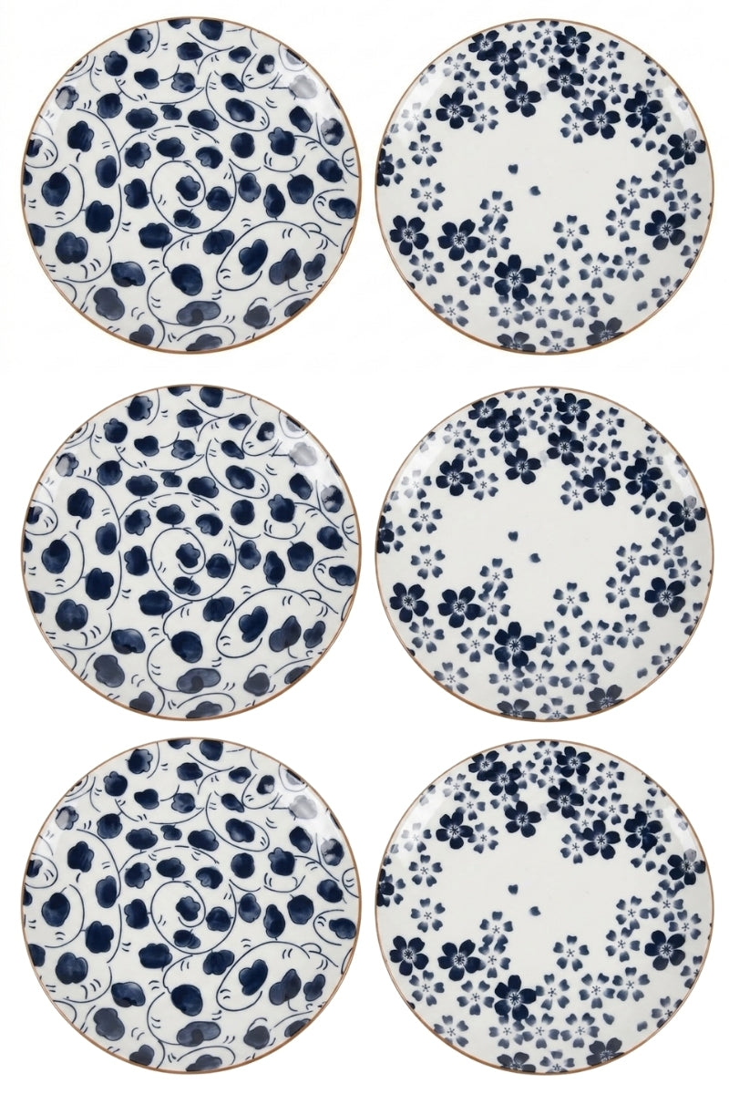 Cookinglife Ontbijtborden / Desserborden Fleuris ø 19 cm - 6 stuks