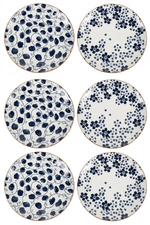 Cookinglife Ontbijtborden / Desserborden Fleuris ø 19 cm - 6 stuks