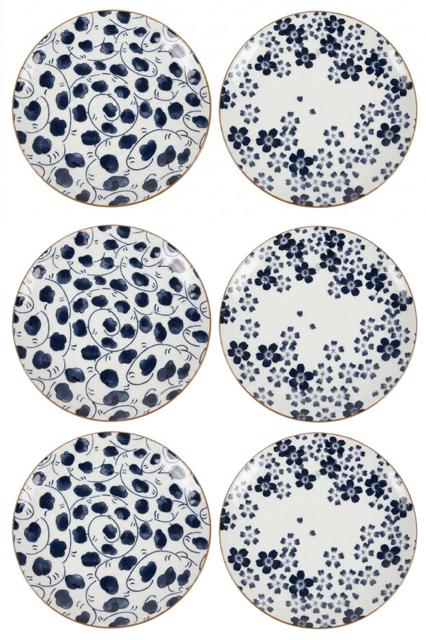 Cookinglife Ontbijtborden / Desserborden Fleuris ø 19 cm - 6 stuks